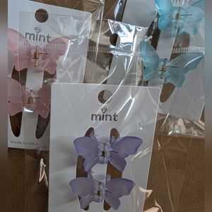 Butterfly Hair Clips Sets - 3 packs As Pictured